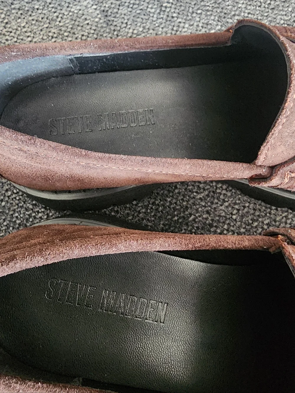 Women's Brown Suede Lug Sole Penny Loafers, Steve Madden - Picture 4 of 4